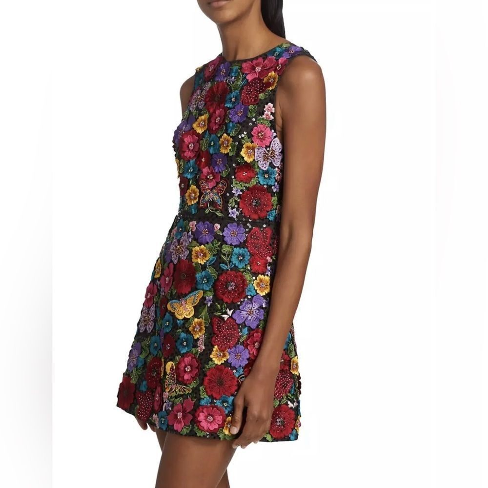 Alice + Olivia Lindsey Embellished A-Line Dress size 4